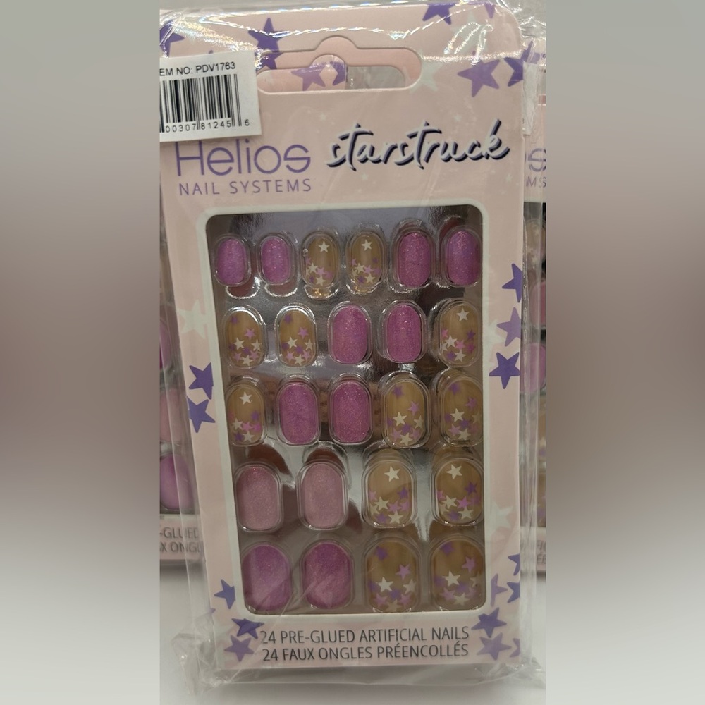 Helios starstruck press on nails for kids 2 sets